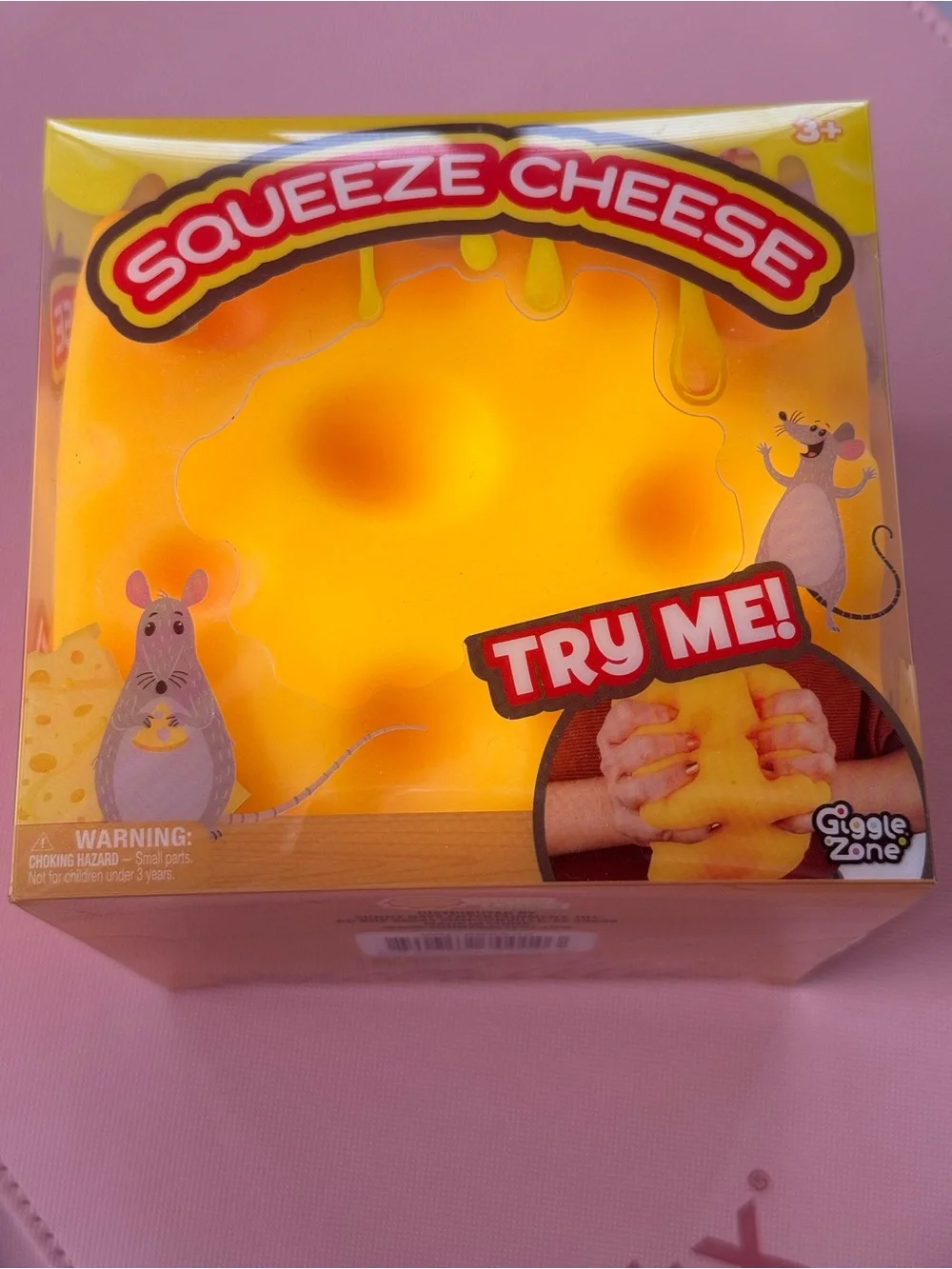 Cheese Squish Squishie Cheese Block Orange Jumbo Fidget Toy Sunny Days NWT New
